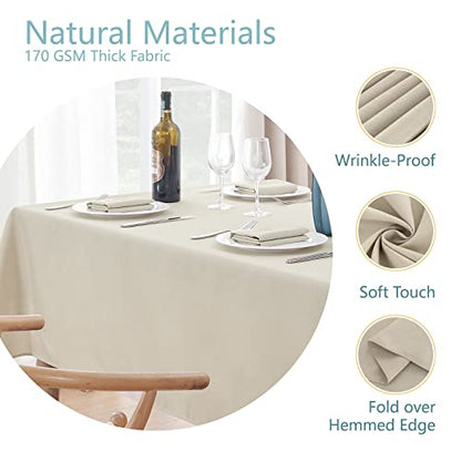 Waterproof Linen Textured Tablecloth