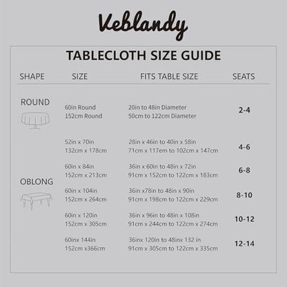 Waterproof Linen Textured Tablecloth