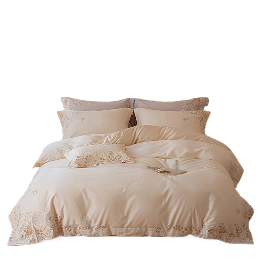 Embroidered Satin Cotton Bedding Set