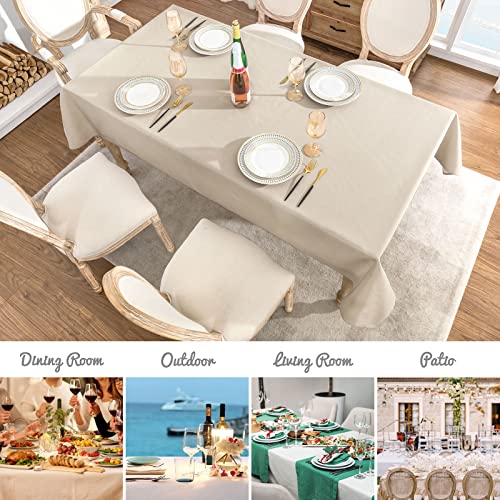 Waterproof Linen Textured Tablecloth