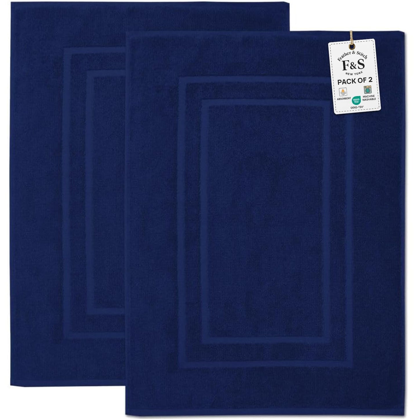 2 Piece Bathroom Bath Mat Set