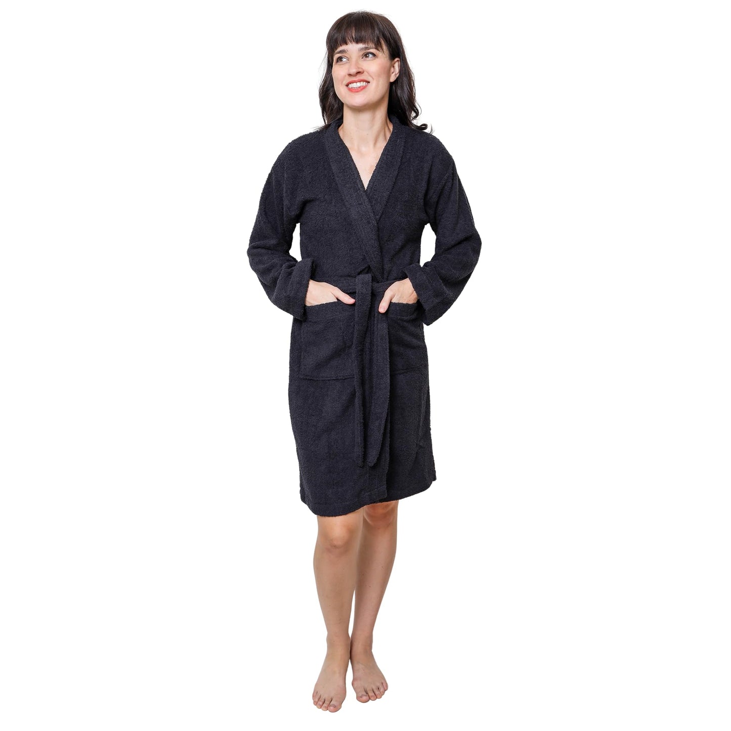 Lightweight Terry Cloth Bathrobe