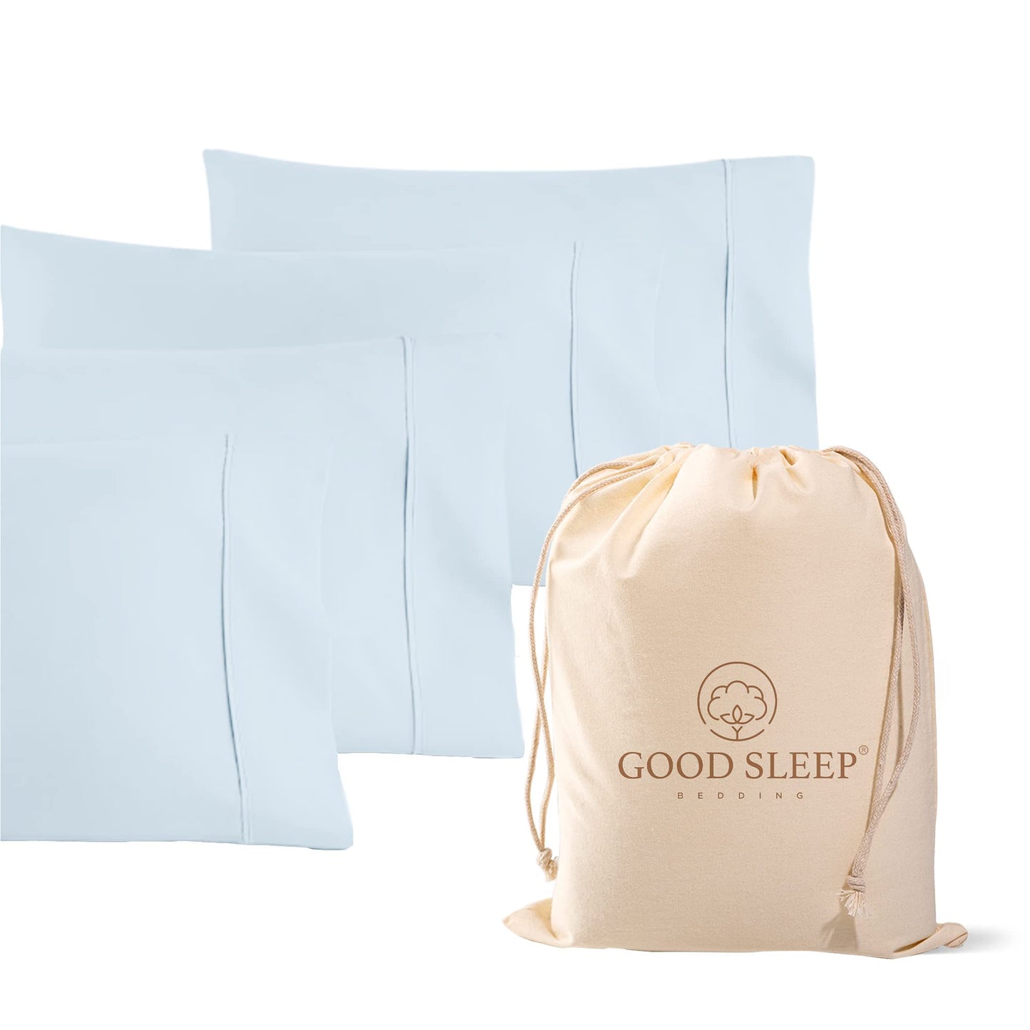 Egyptian Cotton Sateen Pillowcase Set