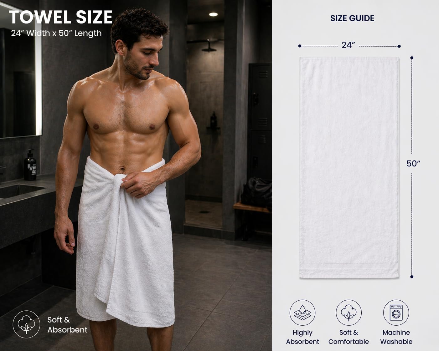 Premium Cotton Blend Bath Towel