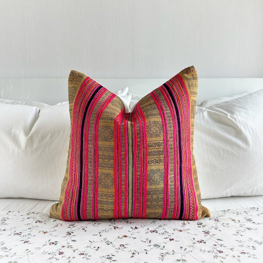 Boho Striped Throw Pillow Cover