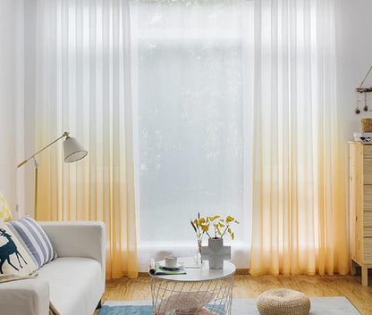 Ombre Voile Sheer Curtain Panels