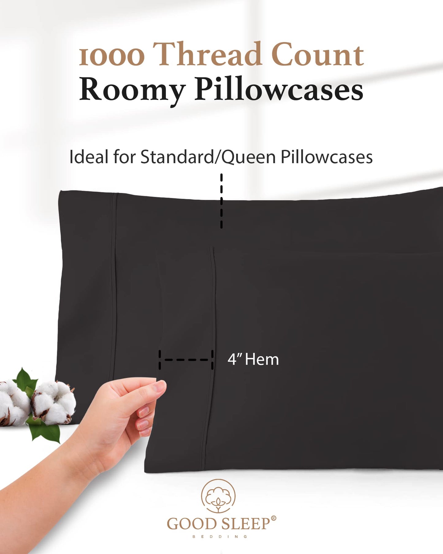 Egyptian Cotton Sateen Pillowcase Set