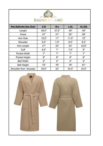 Turkish Cotton Waffle Bathrobe
