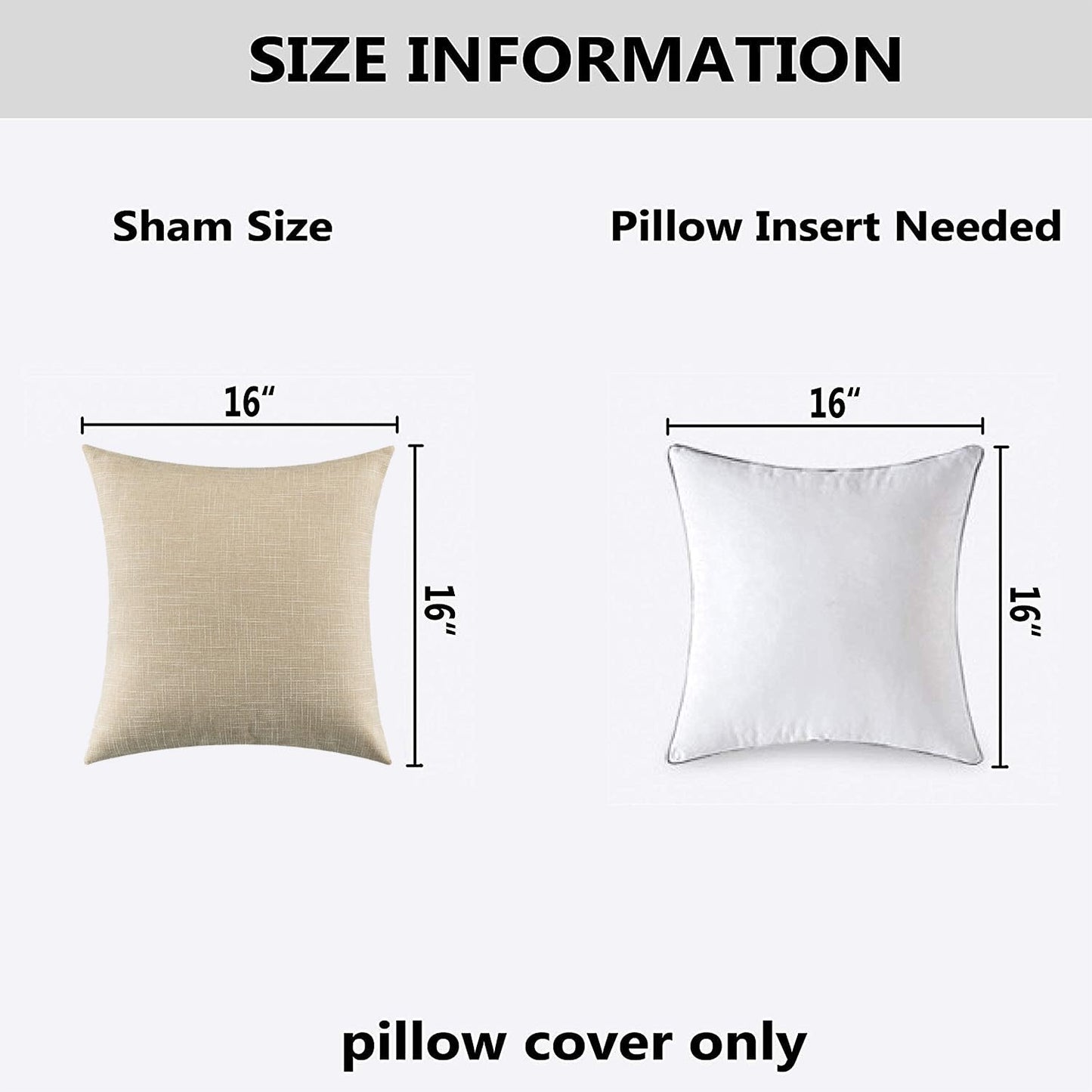 Linen Throw Pillow Covers Set