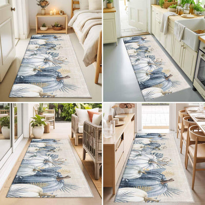 Pumpkin Leaf Linen Table Runner