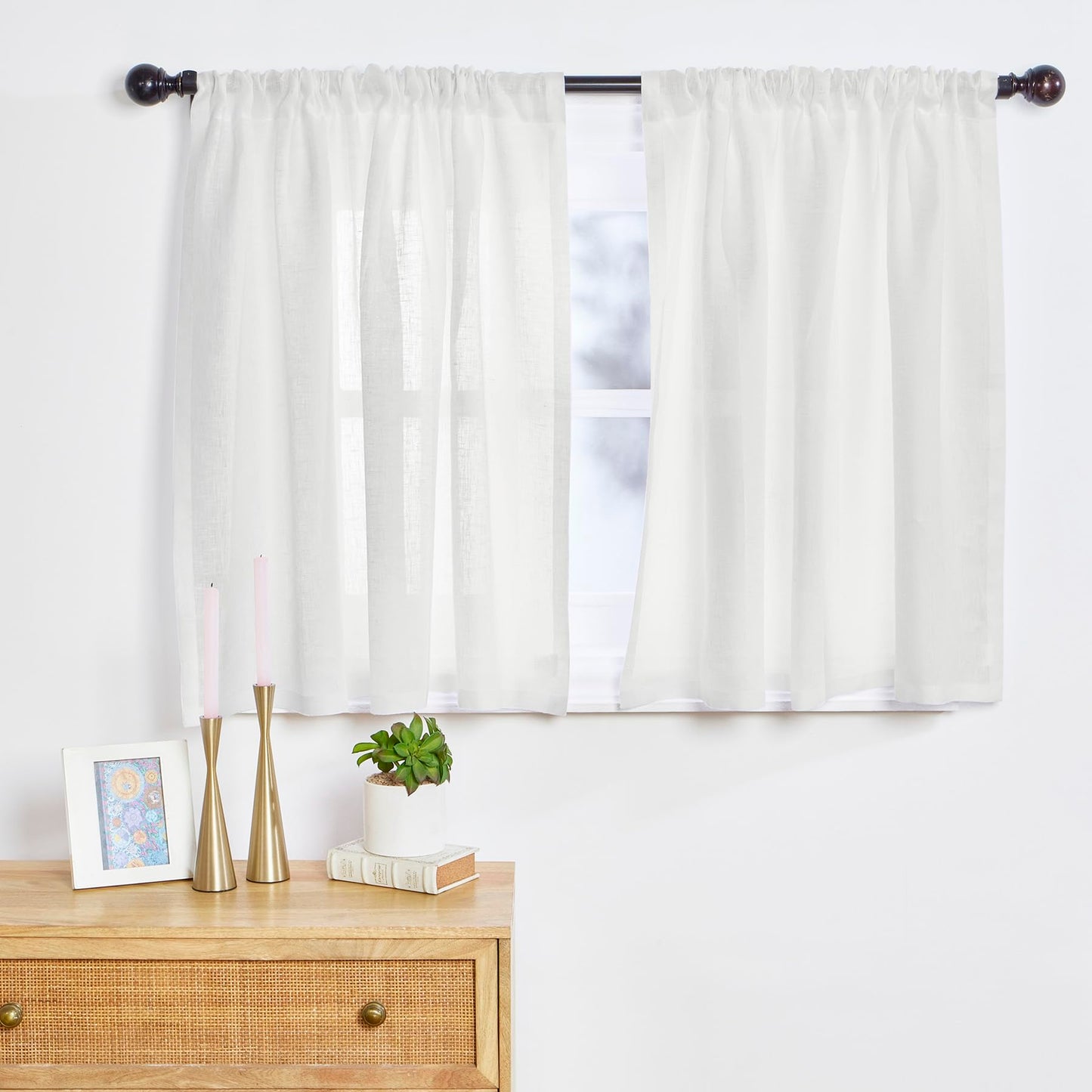Pure Linen Sheer Curtain Panel