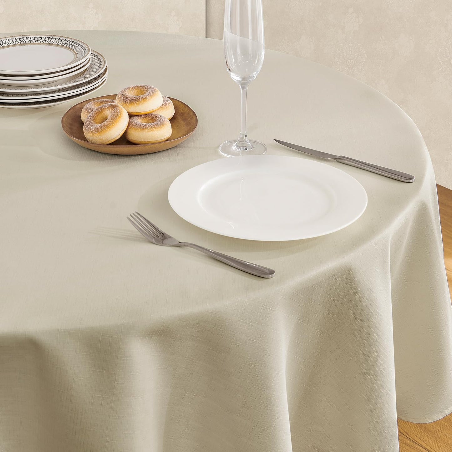 Waterproof Linen Textured Tablecloth