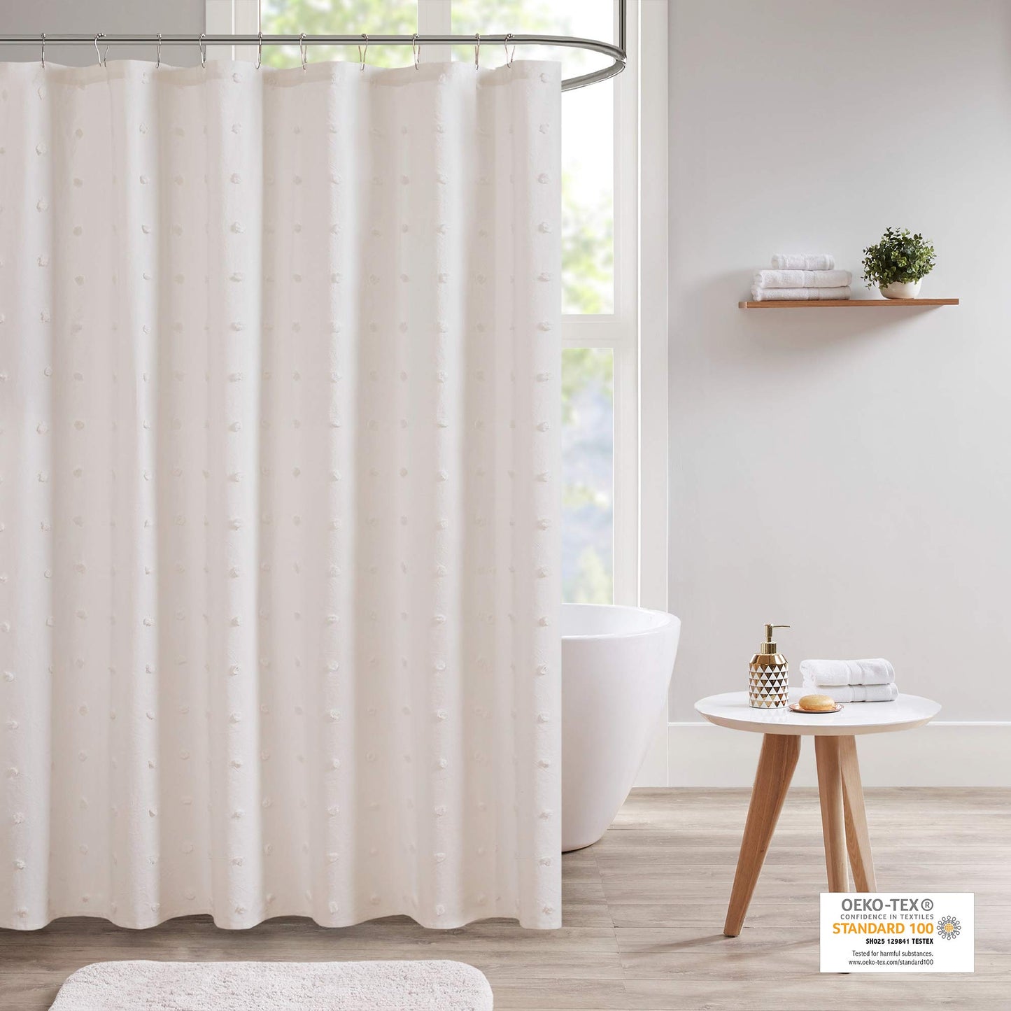 Jacquard Cotton Shower Curtain