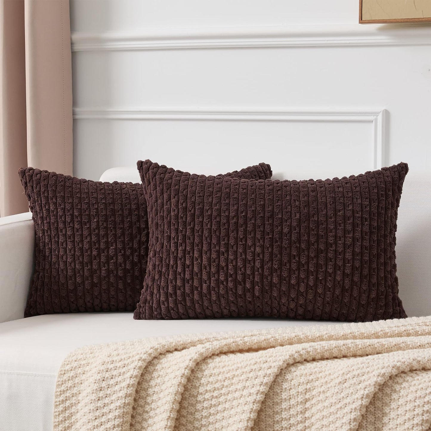 Boho Striped Corduroy Pillow Covers