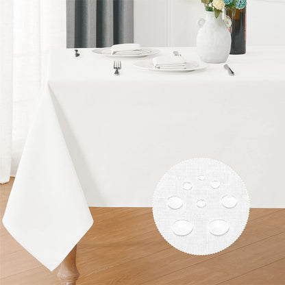Waterproof Linen Textured Tablecloth