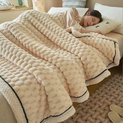 Double-Sided Fleece Throw Blanket