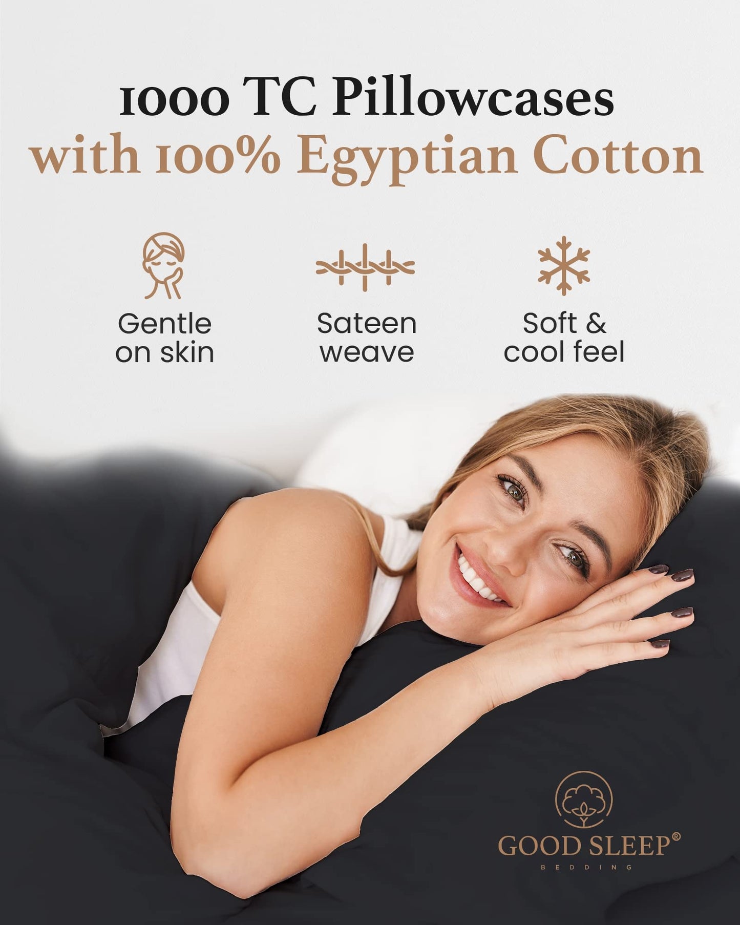 Egyptian Cotton Sateen Pillowcase Set
