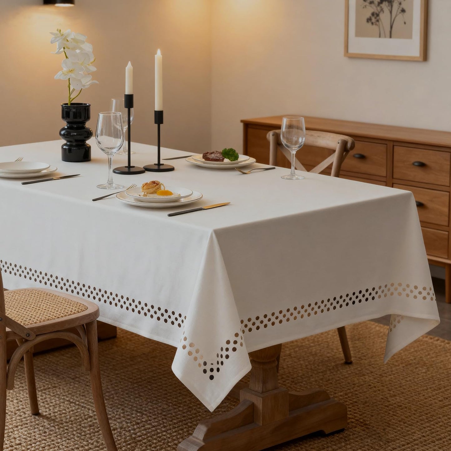 Wrinkle-Resistant Rectangle Tablecloth