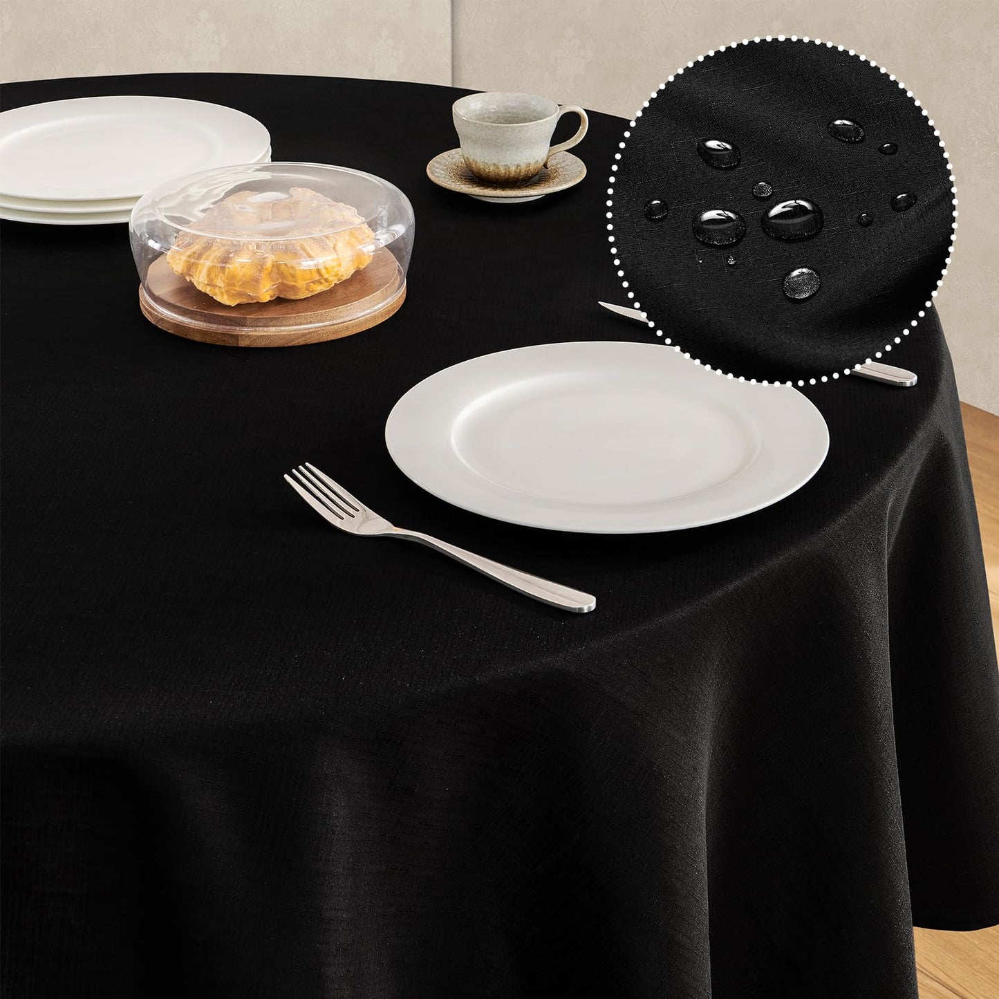 Waterproof Linen Textured Tablecloth
