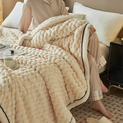 Double-Sided Fleece Throw Blanket