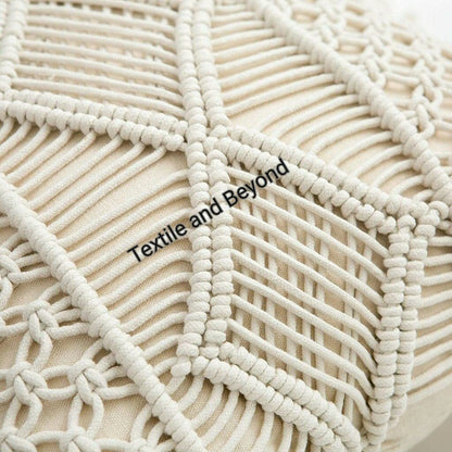 Boho Macrame Tassel Pillow Covers Set