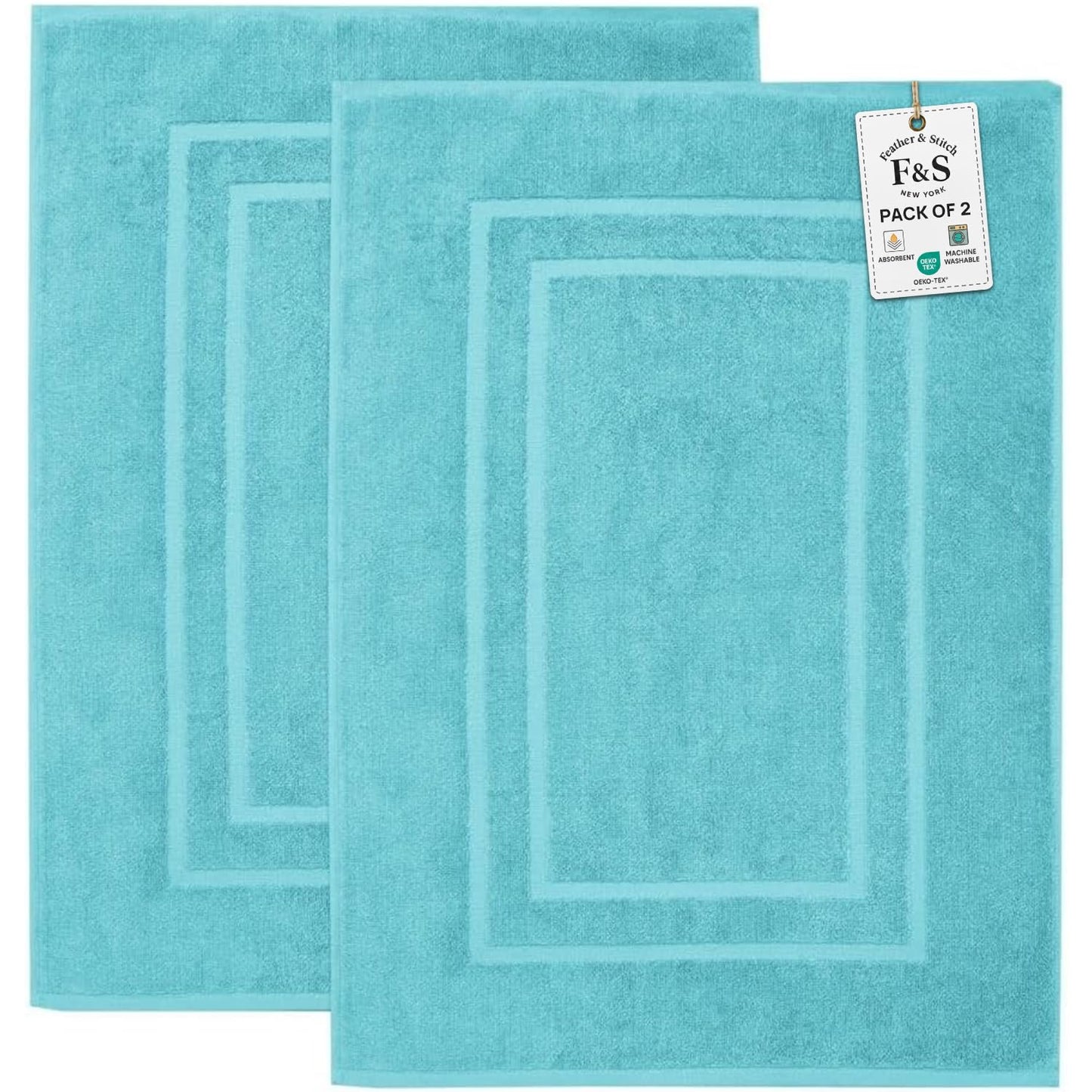 2 Piece Bathroom Bath Mat Set