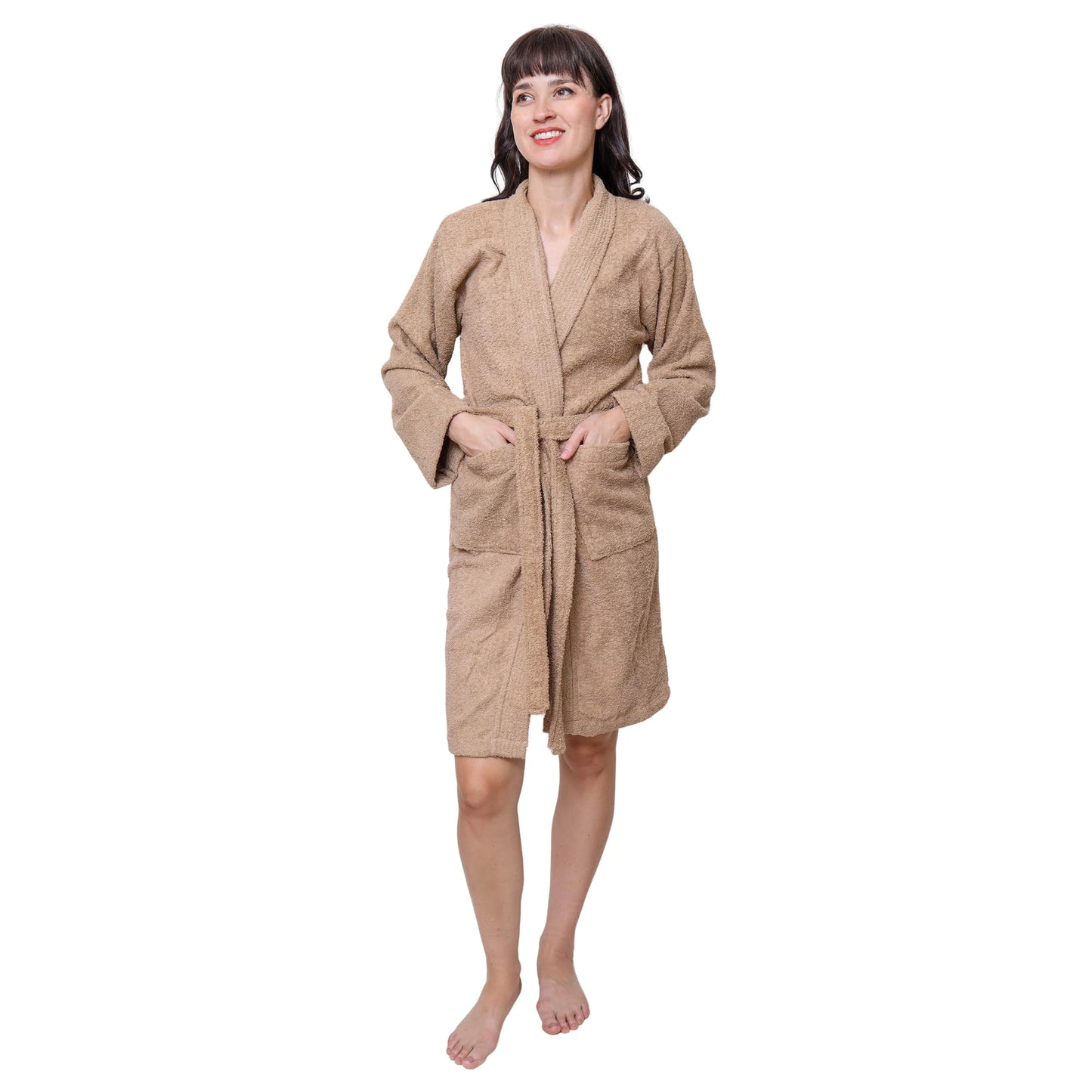 Lightweight Terry Cloth Bathrobe