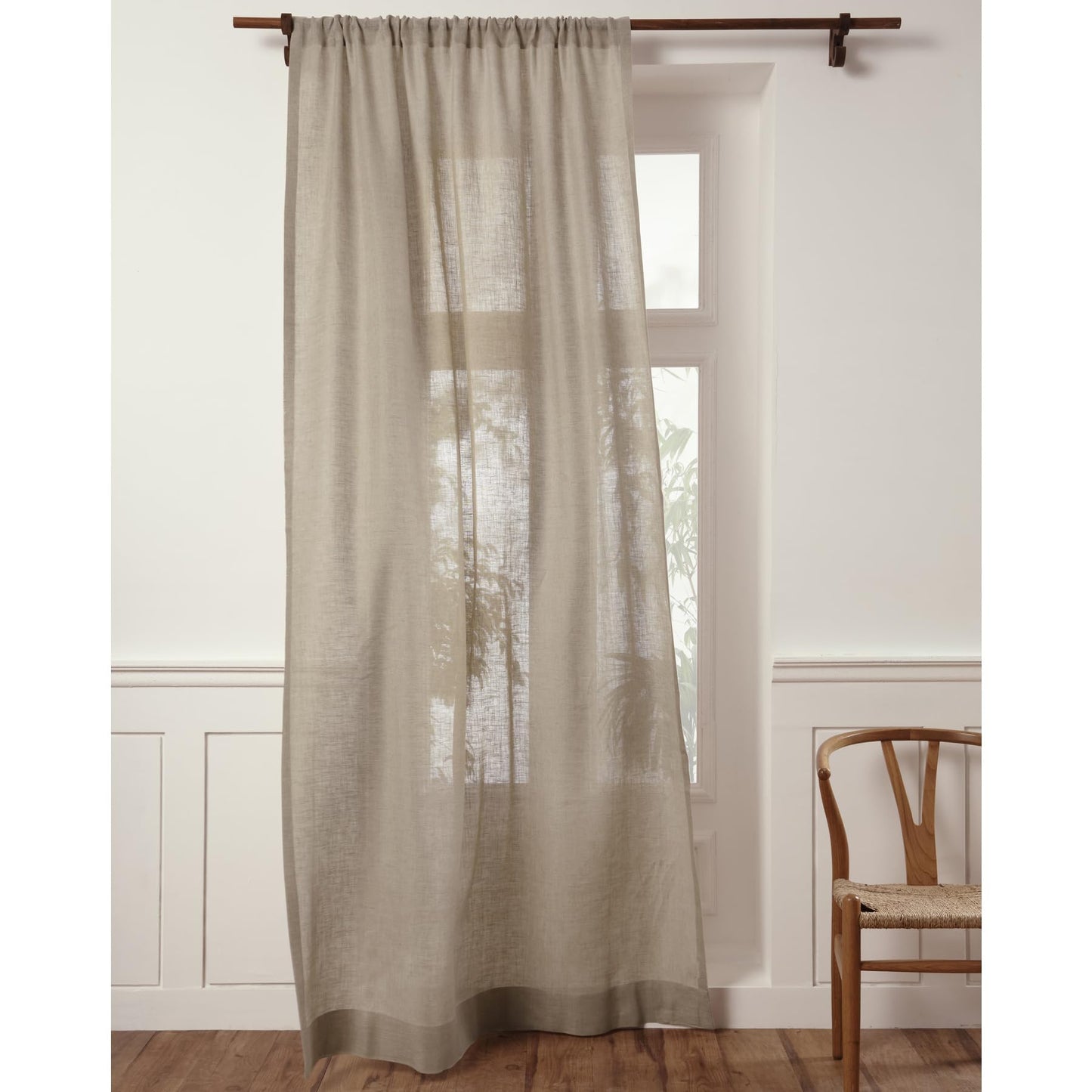 Pure Linen Sheer Curtain Panel