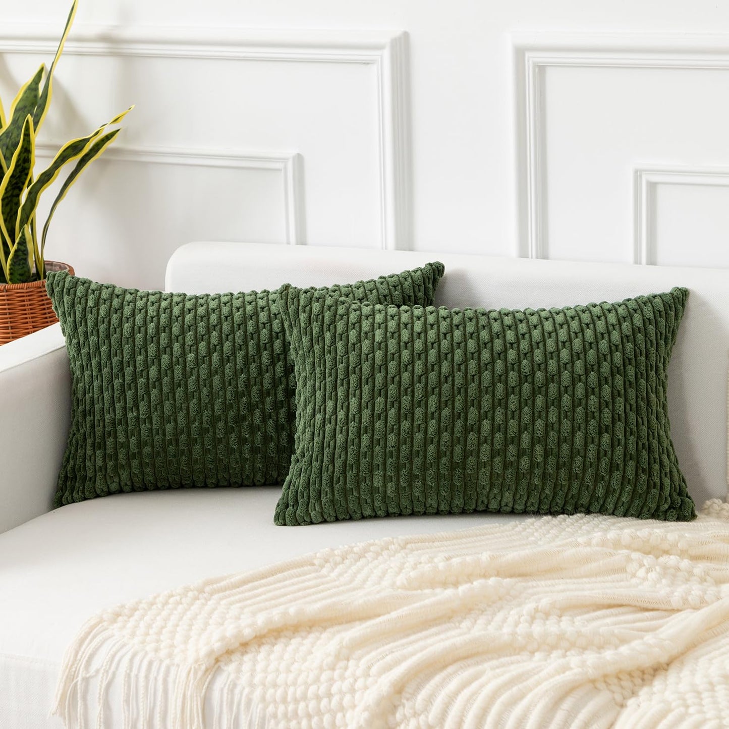 Boho Striped Corduroy Pillow Covers