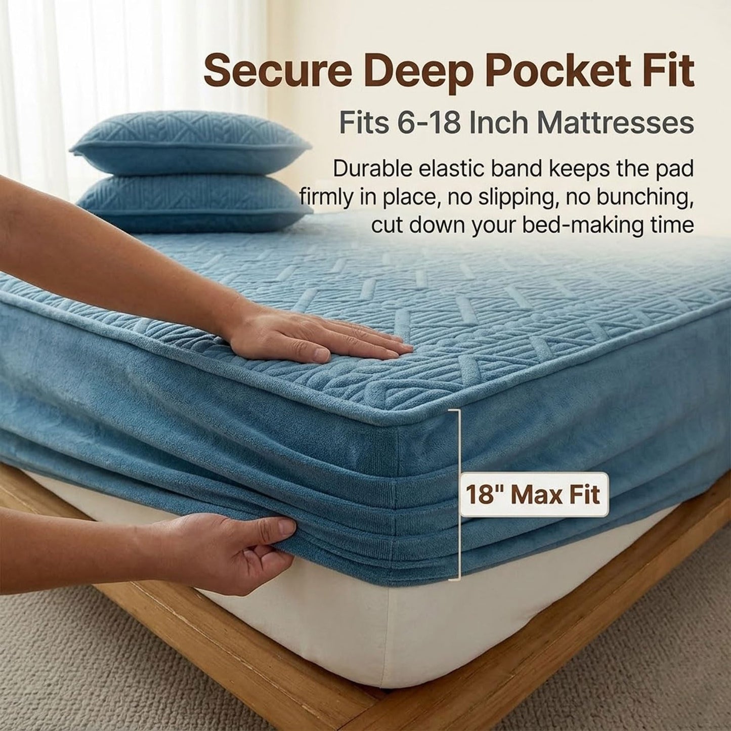 Quilted Deep Pocket Mattress Pad