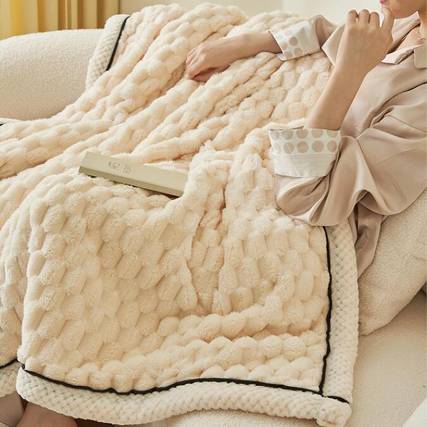 Double-Sided Fleece Throw Blanket