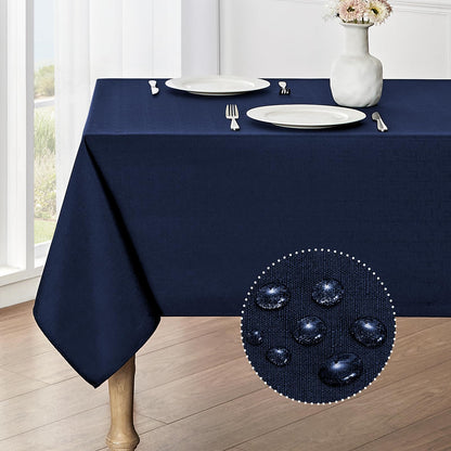 Waterproof Linen Textured Tablecloth
