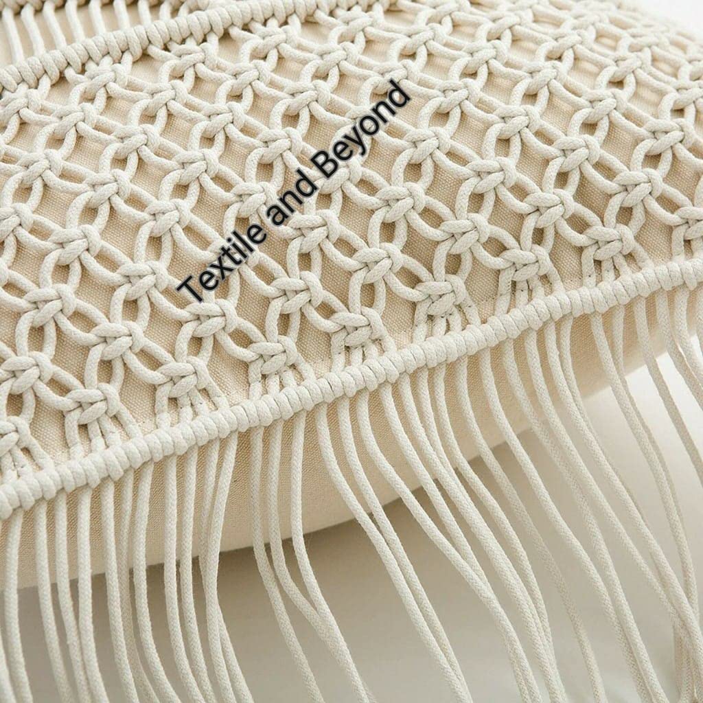Boho Macrame Tassel Pillow Covers Set