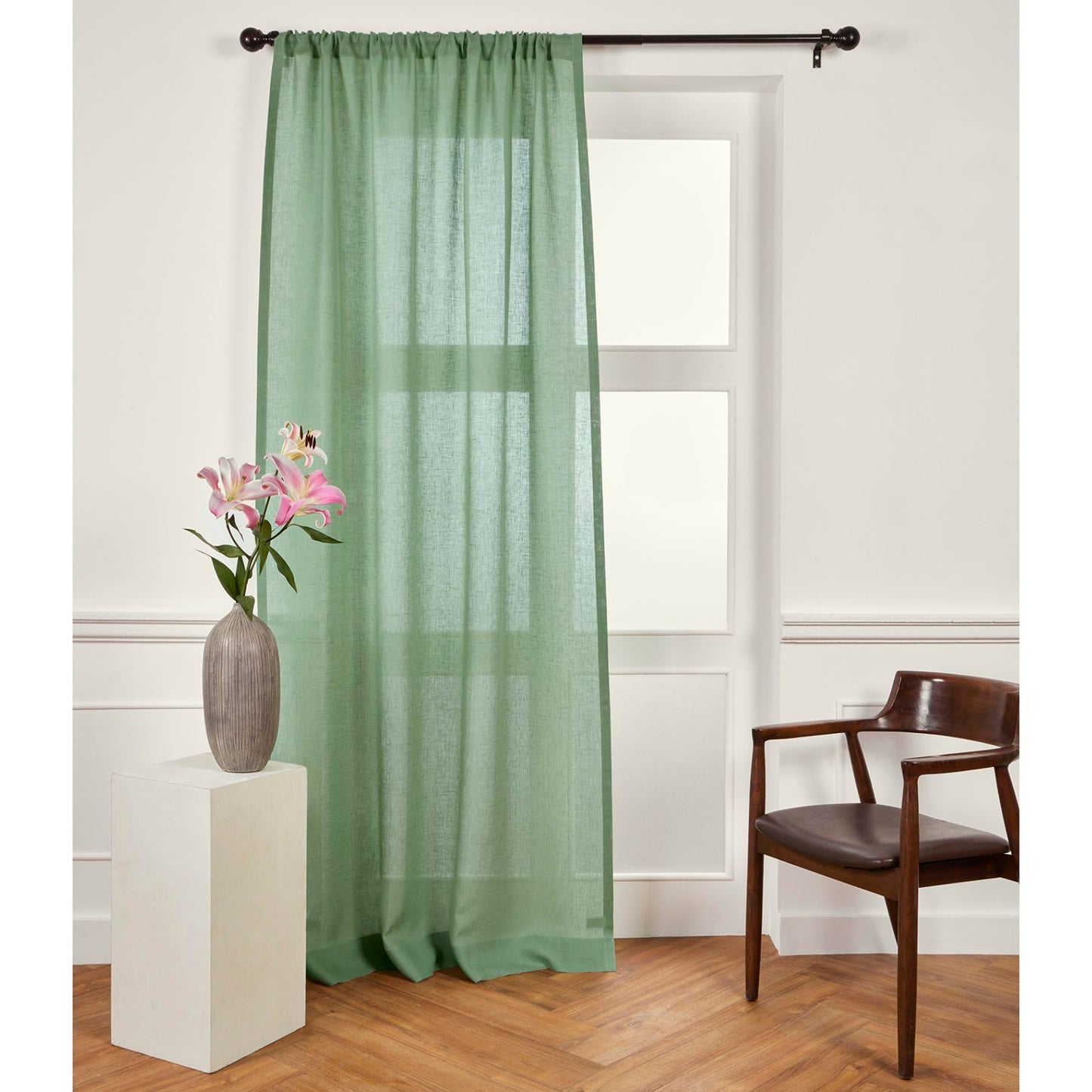 Pure Linen Sheer Curtain Panel