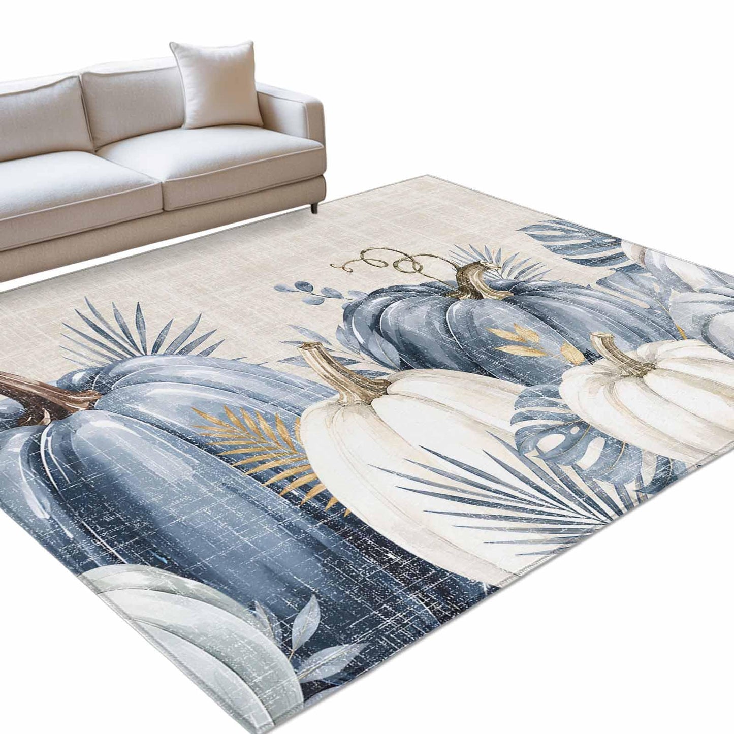 Pumpkin Leaf Linen Table Runner