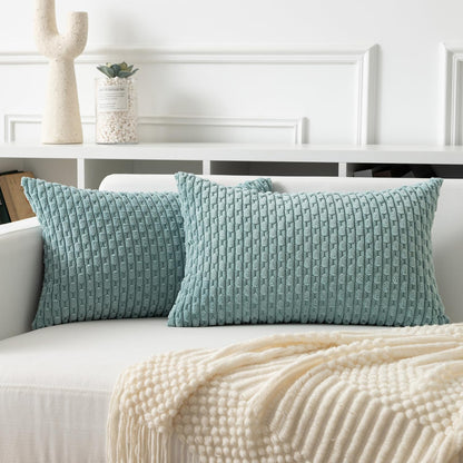 Boho Striped Corduroy Pillow Covers