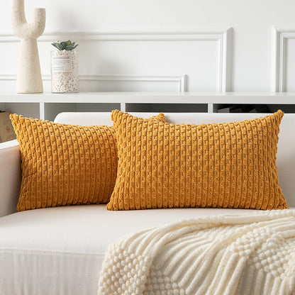 Boho Striped Corduroy Pillow Covers