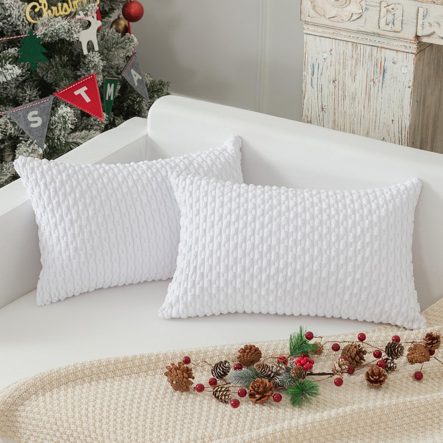 Boho Striped Corduroy Pillow Covers
