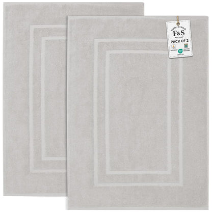 2 Piece Bathroom Bath Mat Set