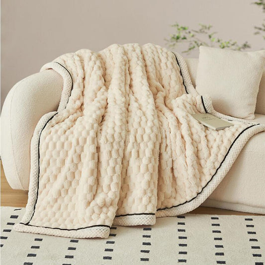 Double-Sided Fleece Throw Blanket