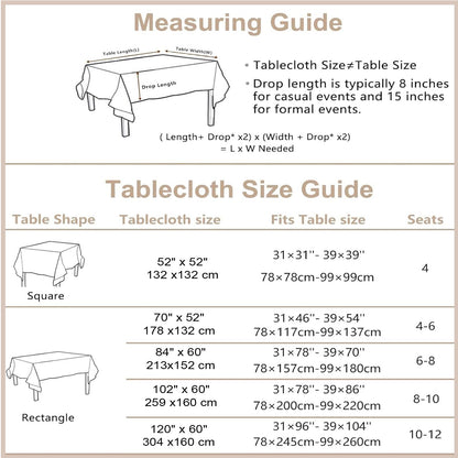 Wrinkle-Resistant Rectangle Tablecloth