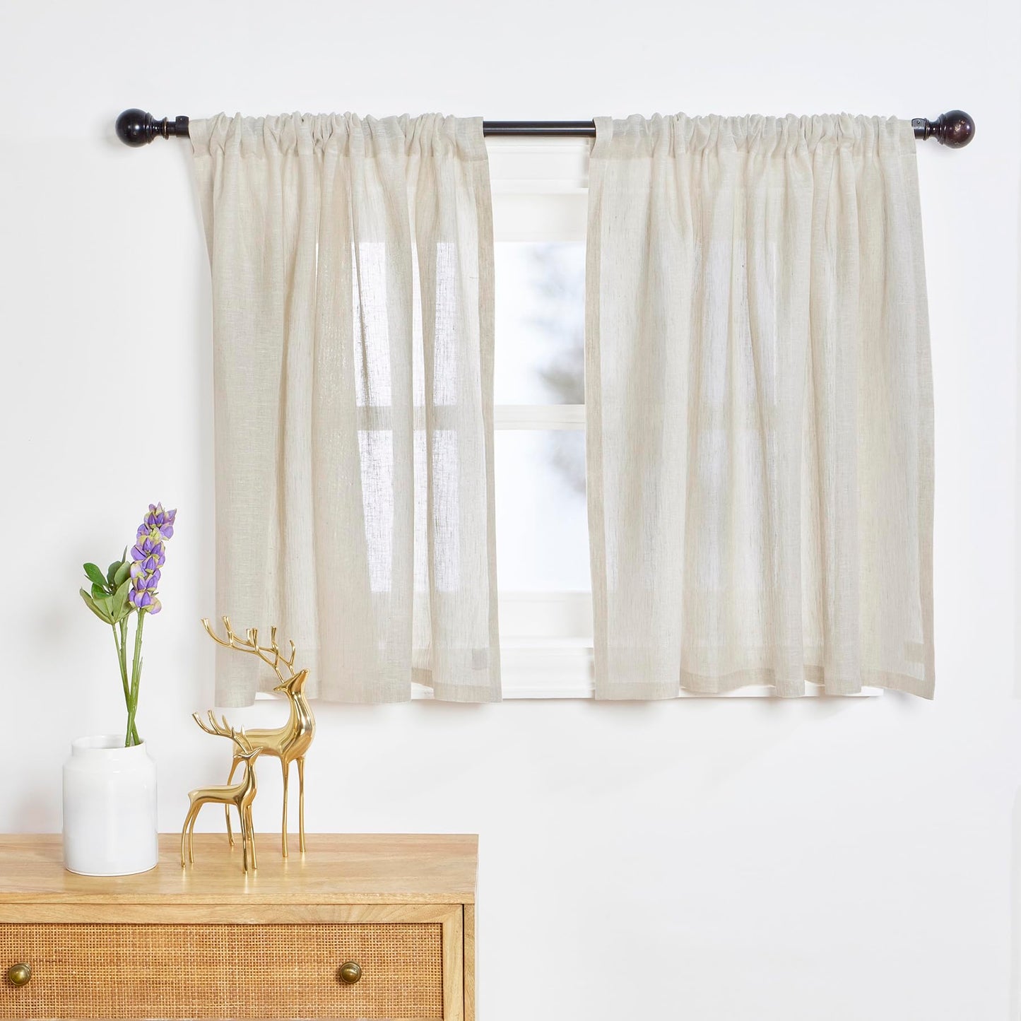 Pure Linen Sheer Curtain Panel
