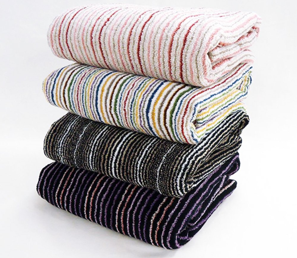 Striped Cotton Bath Towel