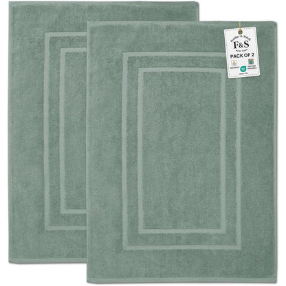 2 Piece Bathroom Bath Mat Set