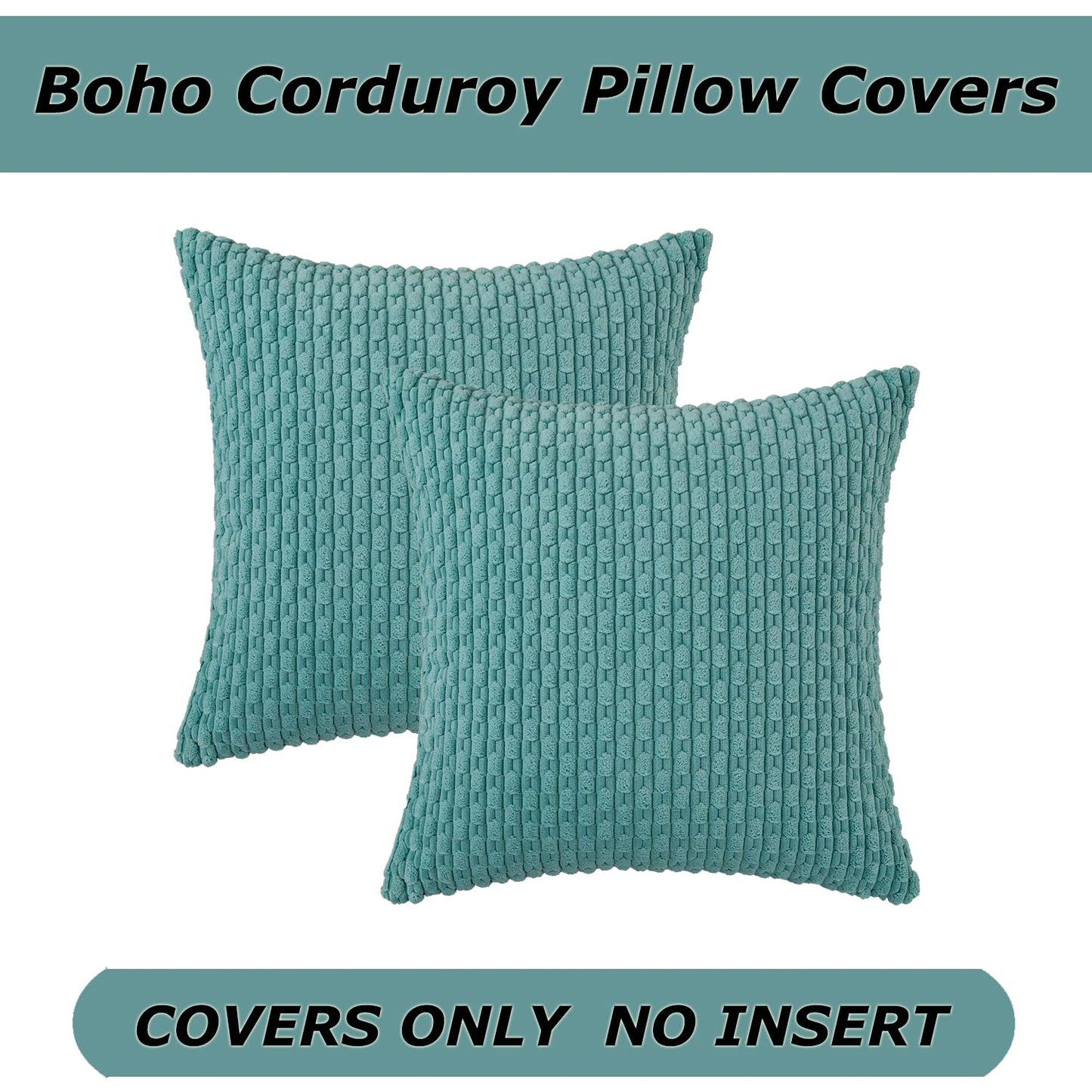 Boho Striped Corduroy Pillow Covers