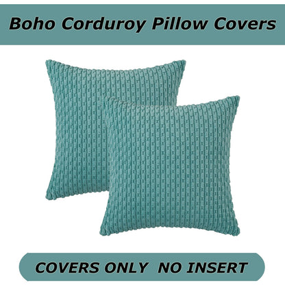 Boho Striped Corduroy Pillow Covers