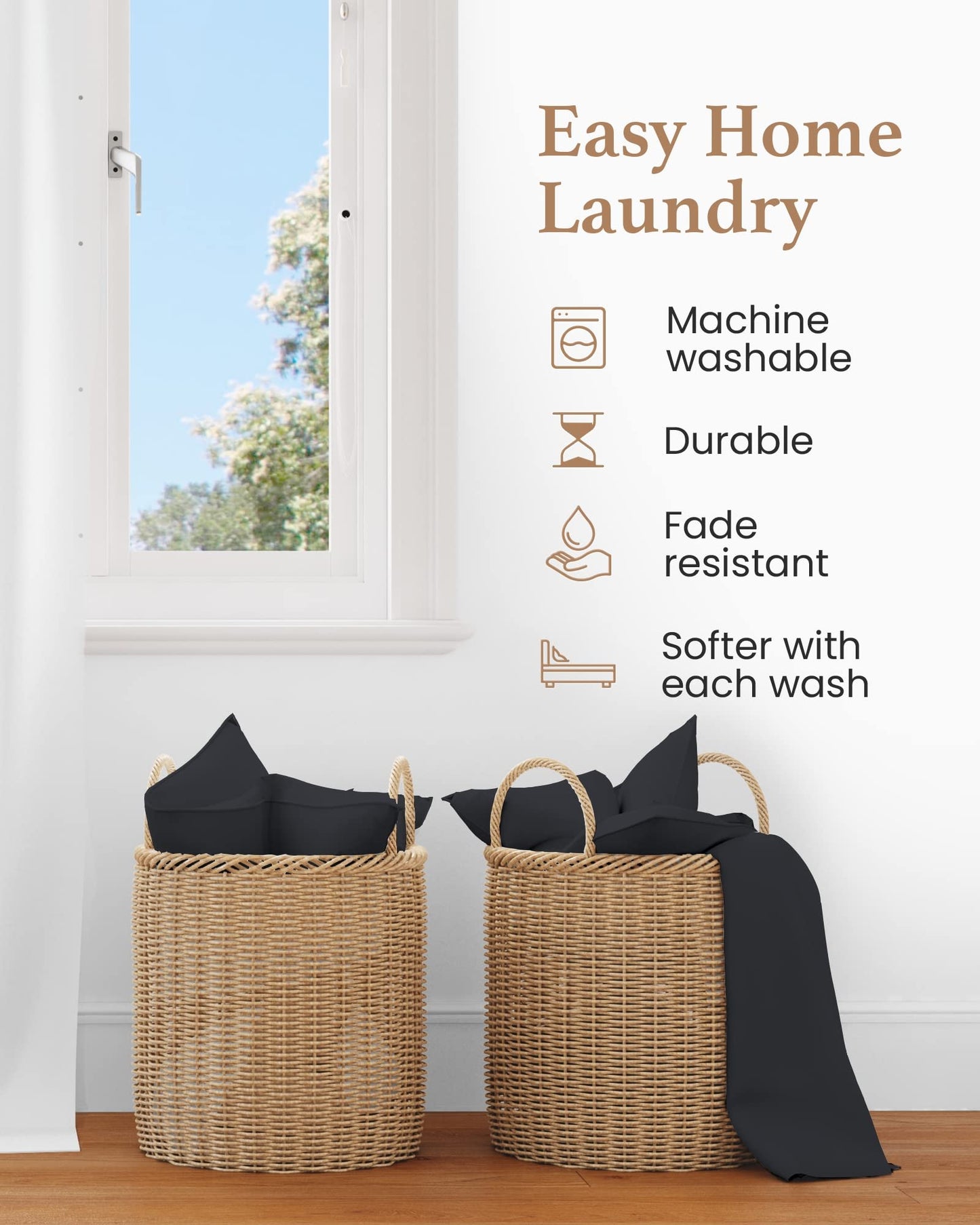 Egyptian Cotton Sateen Pillowcase Set