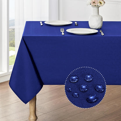 Waterproof Linen Textured Tablecloth