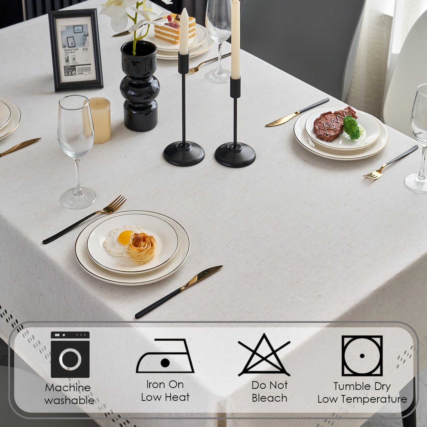 Wrinkle-Resistant Rectangle Tablecloth