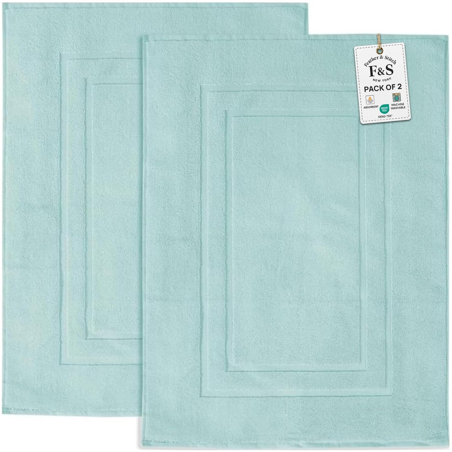 2 Piece Bathroom Bath Mat Set
